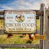 uni Personalized Farm Chicken Coop Fresh Eggs All Printed 3D Metal Sign