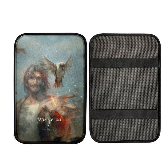 Uni Fear Ye Not Car Armrest Pad - Jesus Christ Car Armrest Pad
