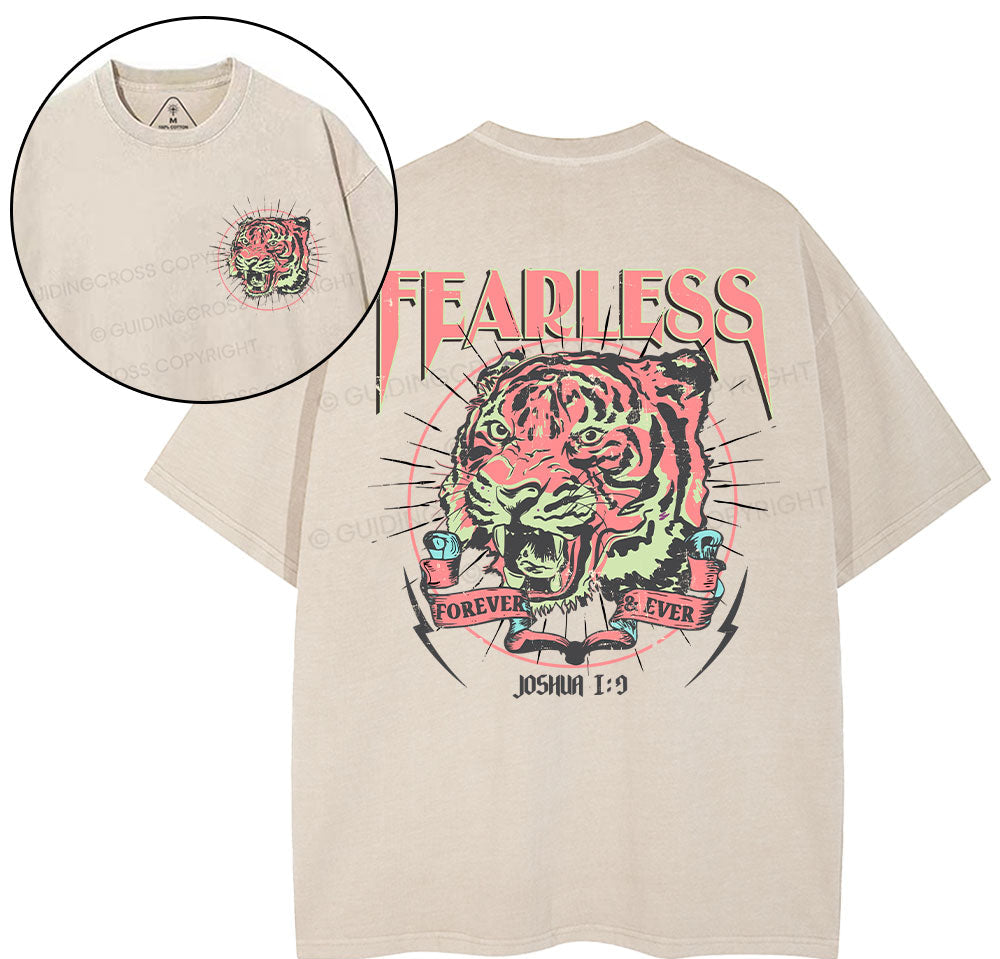 Fearless Christian Washed T-Shirt Sale - GuidingCross