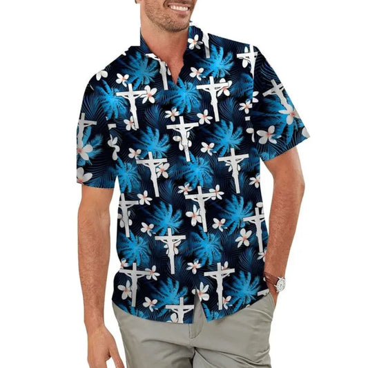 UniJames Floral Coconut Beach Christian Hawaiian Shirt