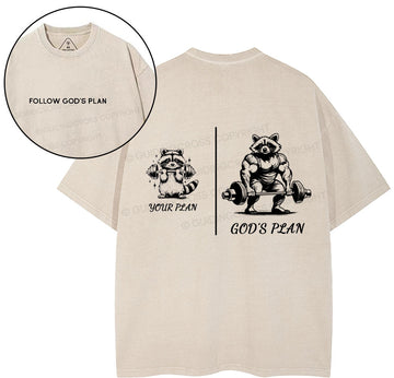 Follow God's Plan Chrsitian Washed TShirt