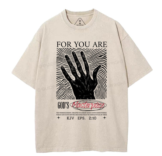 For You Are God's Masterpieces Christian Washed TShirt