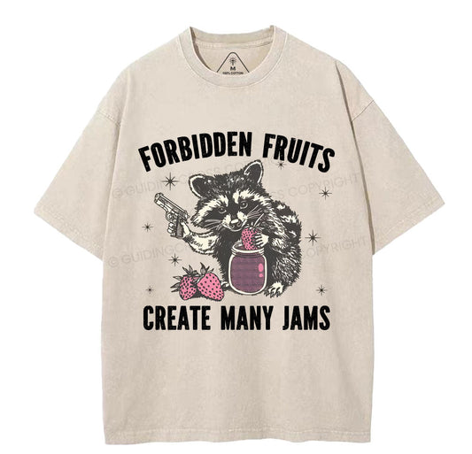 Forbidden fruits Create Many Jams Christian Washed TShirt