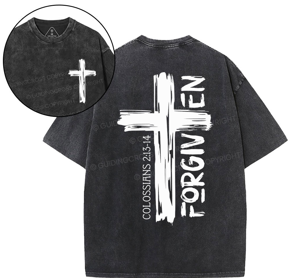 Forgiven Christian Washed T-Shirt Sale - GuidingCross
