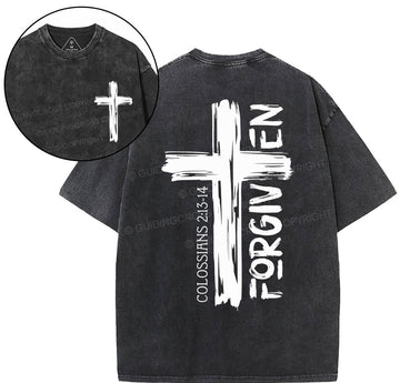 Forgiven Christian Washed T-Shirt Sale - GuidingCross