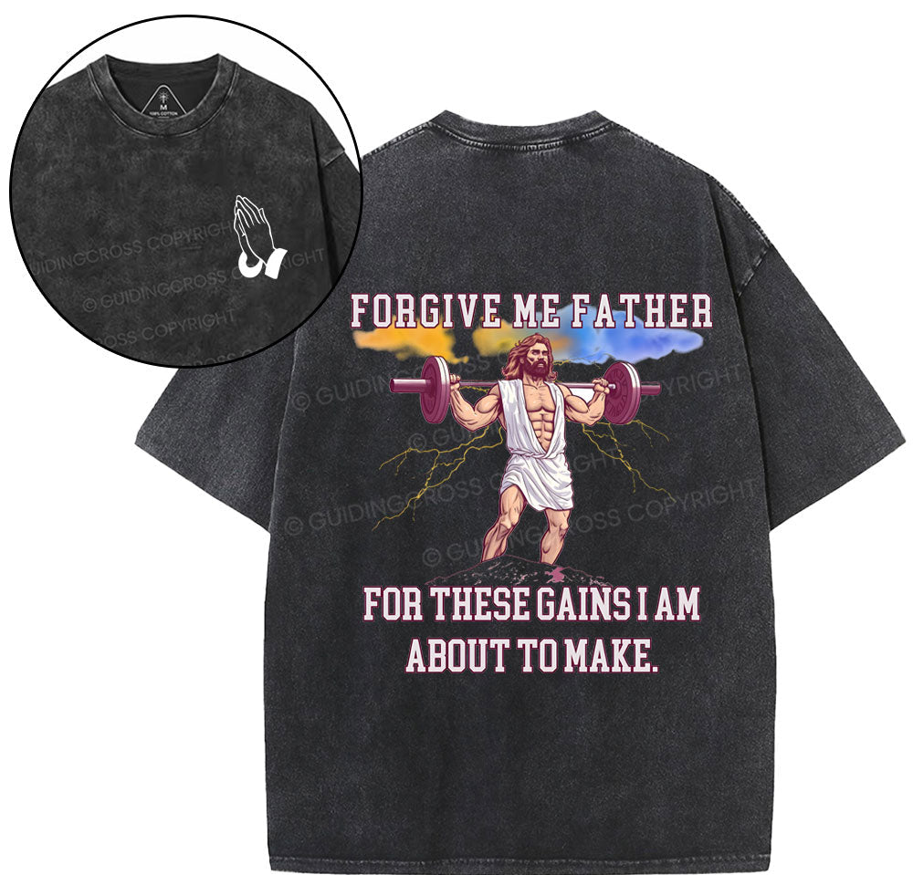 Forgiven Me Father Christian Washed TShirt
