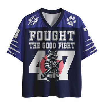 UniJames Fought For God Christian Navy Mesh Jersey