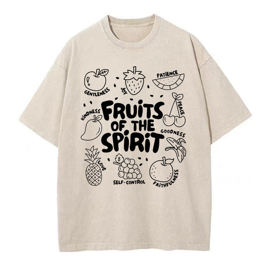 Fruit Of The Spirit Christian Washed T-Shirt Sale - GuidingCross