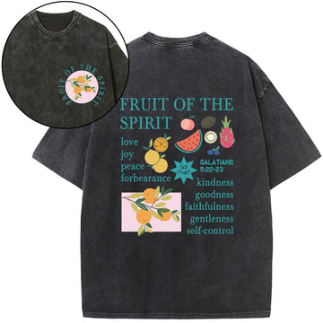 Fruits Of The Spirit Christian Washed T-Shirt Sale - GuidingCross