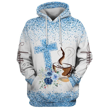 Fueled By Coffee And Jesus Hoodies Jesus Hoodie Men & Women, God 3D Printed Hoodie, Christian Apparel Hoodies