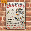uni Personalized Funny Chicken Sign Don't Judge Me All Printed 3D Metal Sign