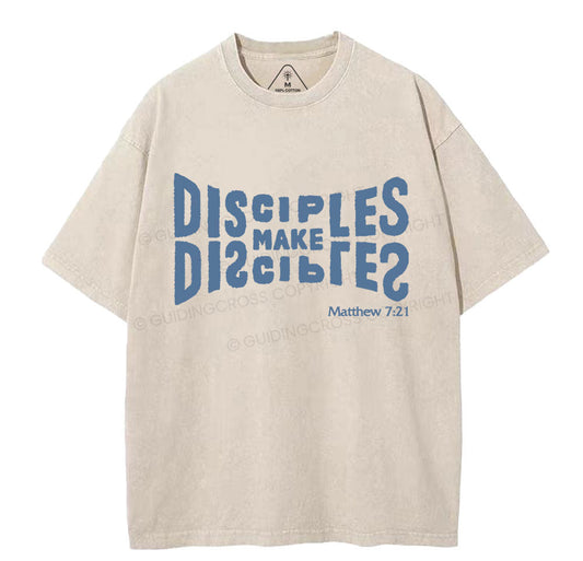 Go And Make Disciples Of All Nations Christian Washed T-Shirt Sale - GuidingCross