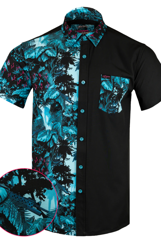 UniJames Comfort Get To The Chopper Split Button Down For Men