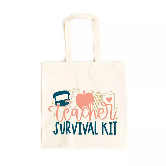 City Creek Prints Teacher Survival Kit Canvas Tote Bag