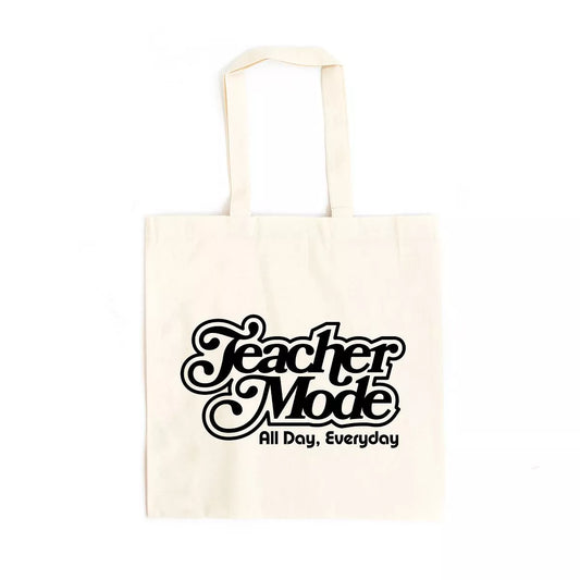 City Creek Prints Teacher Mode Everyday Canvas Tote Bag