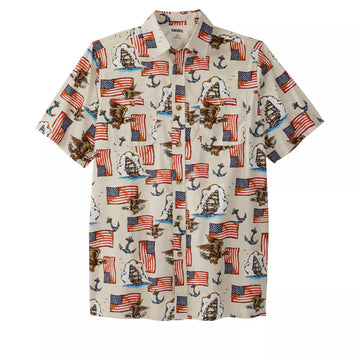 UniJames KingSize Men's Short Sleeve American Button Shirt