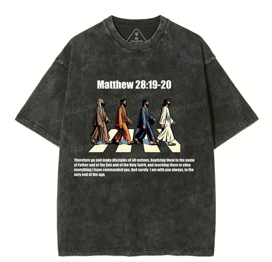 Go And Make Disciples Christian Washed T-Shirt Sale - GuidingCross