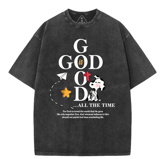 God Is Good Bible Christian Washed T-Shirt Sale - GuidingCross