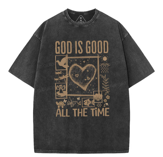 God Is Good Christian Washed TShirt