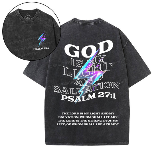God Is My Light Chirstian Washed T-Shirt Sale - GuidingCross