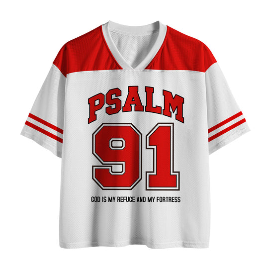 UniJames God Is My Refyge And Fortress Christian Mesh Jersey