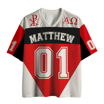 UniJames God Is With Us Christian White Mesh Jersey