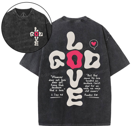 God Love Christian Washed T-Shirt Sale - GuidingCross