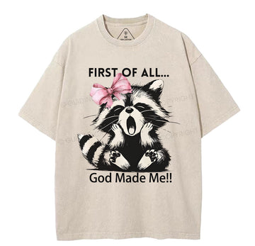 God Made Me Christian Washed T-Shirt Sale - GuidingCross