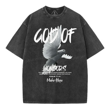 God Of Wonders Christian Washed TShirt