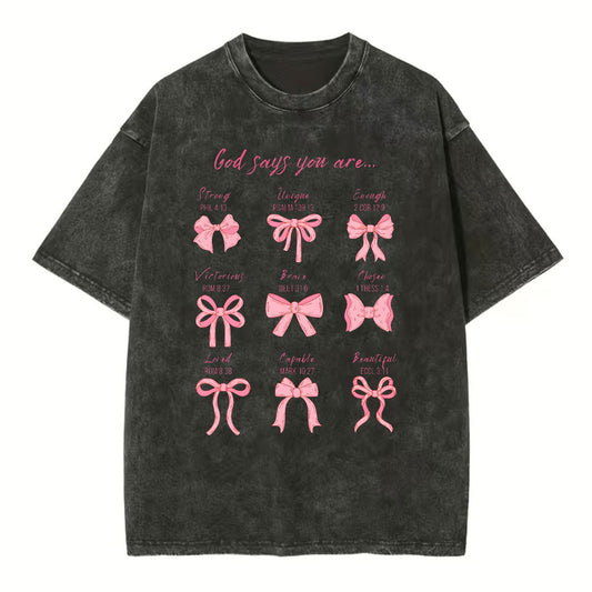 God Says You Are Christian Washed T-Shirt Sale - GuidingCross
