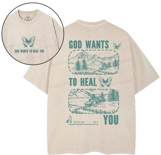 God Wants To Heal You Christian Washed T-Shirt Sale - GuidingCross