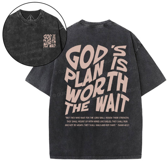 God's Plan Christian Washed TShirt
