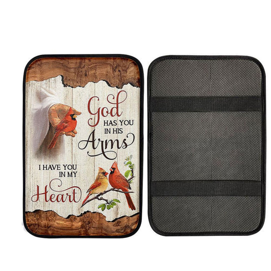Uni God Has You In His Arms Car Armrest Pad