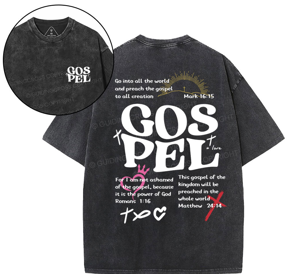 Gospel Christian Washed T-Shirt Sale - GuidingCross