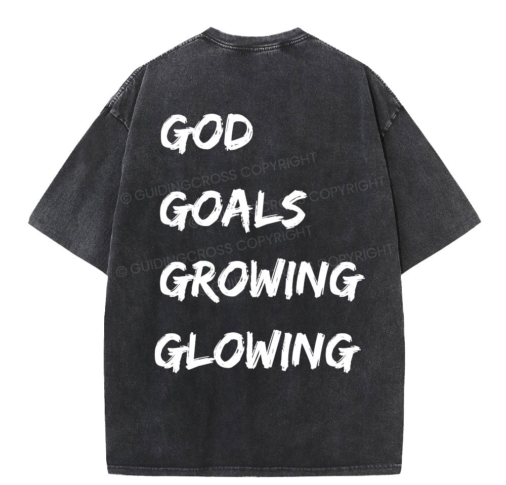 Gym With God Will Be Glowing Christian Washed TShirt