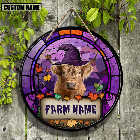 Uni Highland Personalized Name Stained Glass Effect Metal Sign