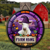 Uni Charolais Personalized Name Stained Glass Effect Metal Sign