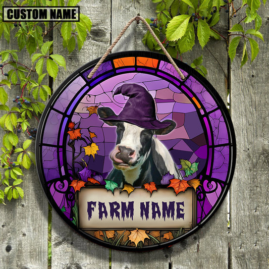 Uni Holstein Personalized Name Stained Glass Effect Metal Sign