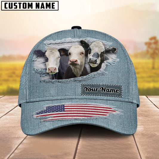 Uni Black Baldy Jeans Pattern Customized Name Cap