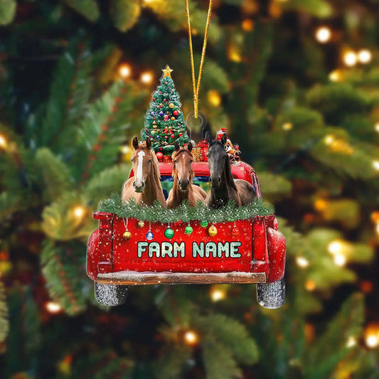 Uni Horse Christmas Car Custom Shape Acrylic Ornament