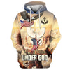 Uni Hand Jesus One Nation Under God 3D Hoodie