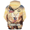 Uni Hand Jesus One Nation Under God 3D Hoodie
