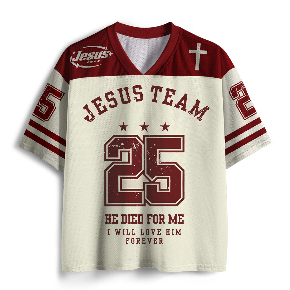 UniJames He Died For Me Christian Mesh Jersey