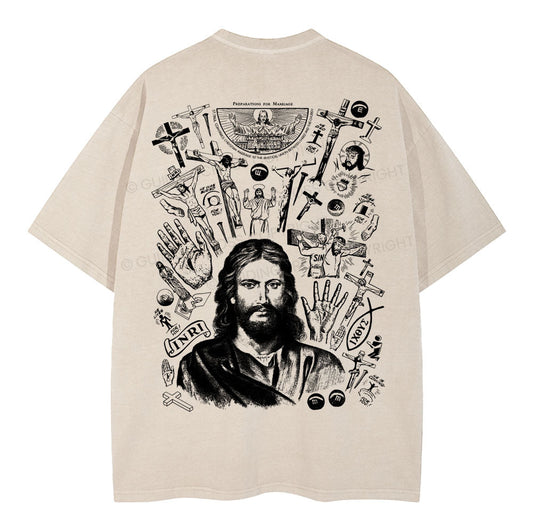 He Is Alive Christian Washed TShirt