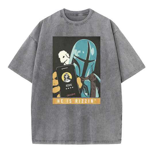 He Is Rizzen Christian Washed TShirt