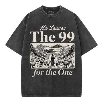 He Leave The 99 Christian Washed T-Shirt Sale - GuidingCross