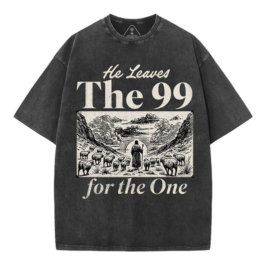 He Leave The 99 Christian Washed T-Shirt Sale - GuidingCross