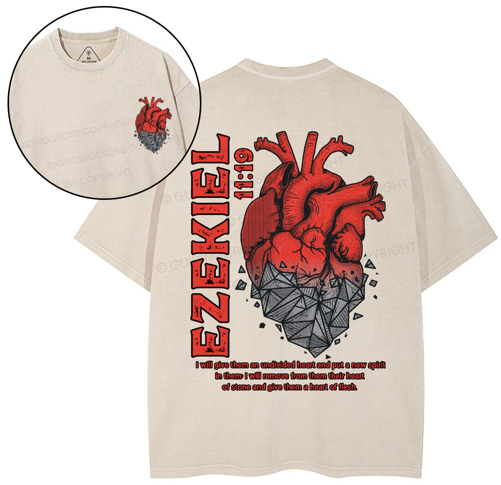 Heart Of Flesh Christian Washed T-Shirt Sale - GuidingCross