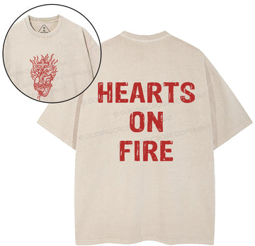 Hearts On Fire Christian Washed TShirt