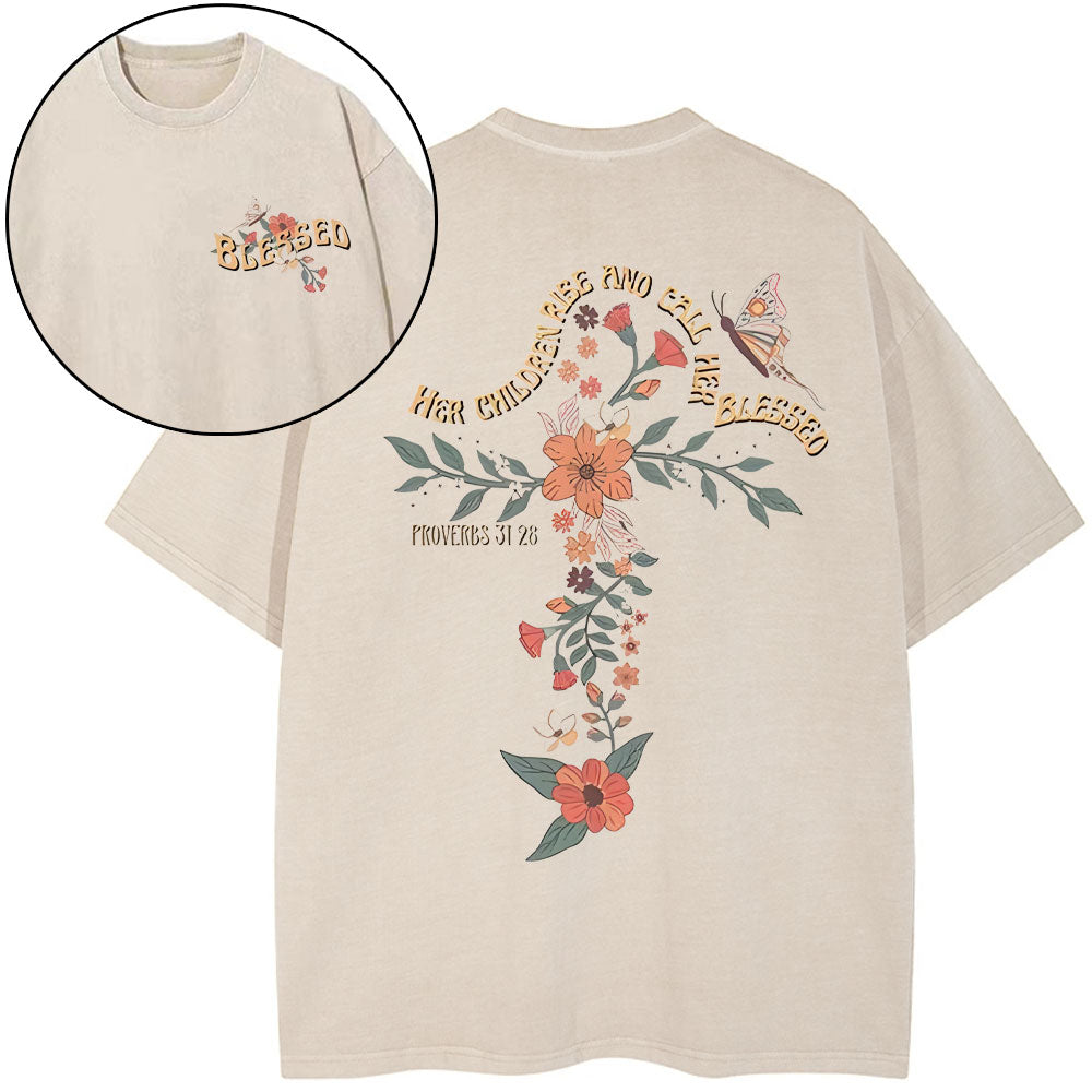 Her Children Rise And Call Her Blessed Christian TShirt